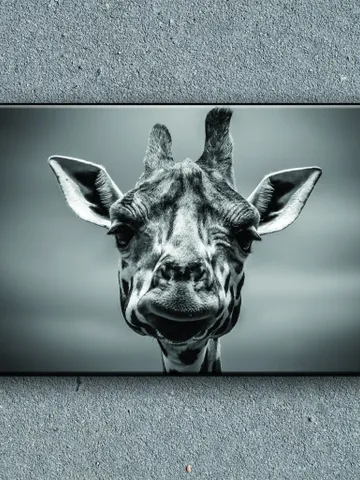 Giraffe Print on Canvas , Floating Frame Option, Modern Wall Art, Extra Large Canvas Wall Art $160.00