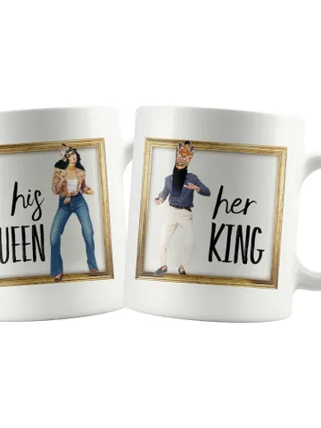 Persian King & Queen Mug Set -Combo Mugs - Iranian | Persian | Farsi Poetry | Gift ideas | Friends or That Special Someone | Made in USA $39.95