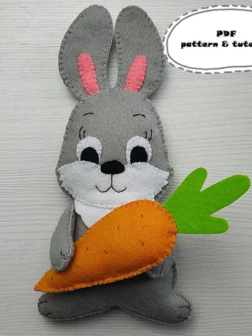 Bunny pattern, Felt pattern, Plush bunny pattern, Easter bunny pattern, Bunny toy, Felt toy pattern, Stuffed animals $4.00