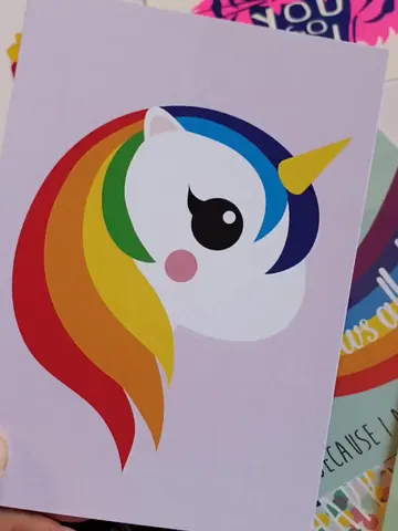 Postcard Unicorn Rainbow $3.00