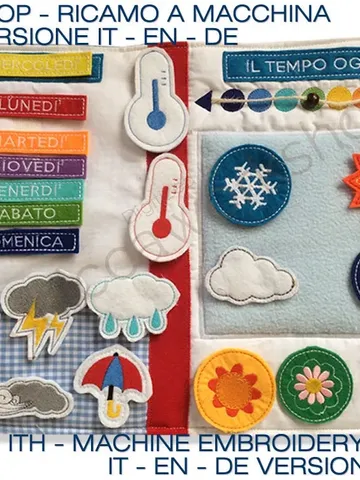 ITH Weather Station - Versione it - en - de - Ricamo a macchina con tutorial $17.00