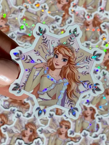Sister Princess Sticker | Hydroflask Sticker | Laptop Sticker | Disney Anna Sticker | Small Gift | Disney Gift | Glitter $4.20