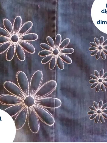 Fiori Redwork - 4 dimensioni - Download Digitale $5.00