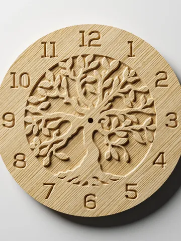 CNC file Wall clock Tree of Life 2 model, Vector graphic dxf, AI, svg, eps, pdf for carving or laser cutting $6.00