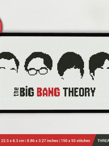 The Big Bang Theory Cross stitch pattern | Embroidery Pattern | Instant Download | Embroidery Designs $4.74