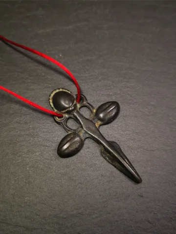 Gandhanra Vintage Phurba Amulet,Kila(Dorje Phurba) Pendant,Tibetan Budhist Ritual Implement,made of Thokcha,2.6",60 Years Old $69.99