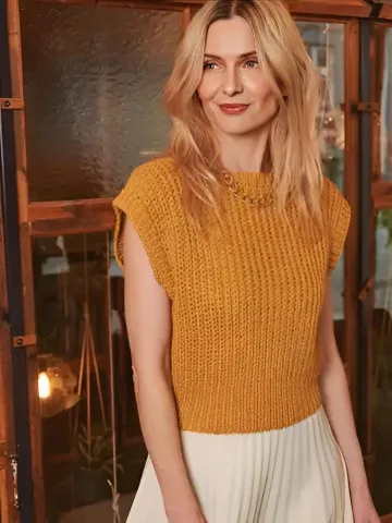 Sweater vest pattern, rib vest waistcoat, women ladies top, sleeveless cardigan pdf, knitting pattern $6.68