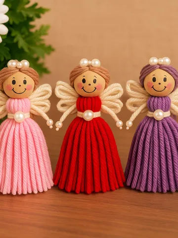 DIY Yarn Angel Craft Pattern Tutorial, Beginner-Friendly Easy Yarn Angel Pattern for Beautiful Handmade Holiday Decorations & Gifts $2.96