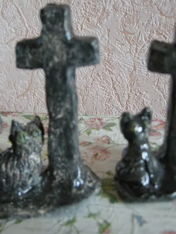 Ceramic grave stones Cat. Houme decorations $23.00