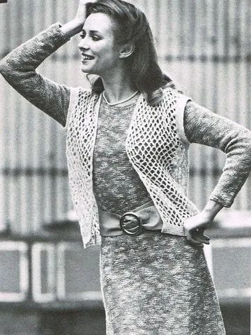 Crochet mesh top, vest mesh women clothing pattern vest pdf instant download $6.68