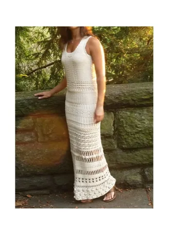 Dress crochet pattern pdf, long dress crochet, wedding dress crochet pattern instant download $7.80