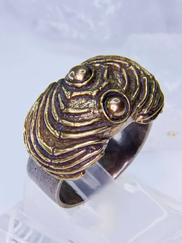Bimetal Ring of Namira /  Celtic ring / Skyrim ritual ring / The Elder Scrolls ring / Unusual wedding ring $102.35