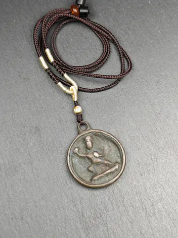 Unique Vajrapani Amulet Badge,Tibetan Buddhism Protective Charm,the Protector and Guide of Gautama Buddha,Made of Thokcha,Spiritual Gift