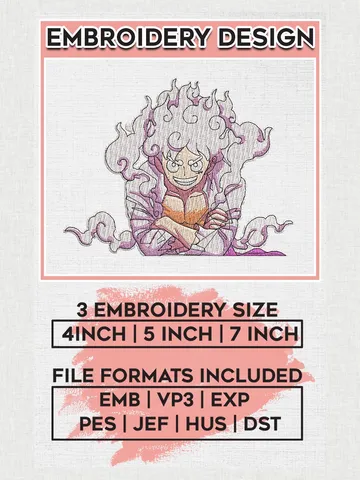 Monkey D Luffy Embroidery Designs, Luffy Logo Embroidery Files, One Piece Machine Embroidery Pattern, Digital Download EMB_ANIME_269 $6.99