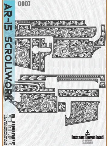 AR-15 Filigree Scrollwork