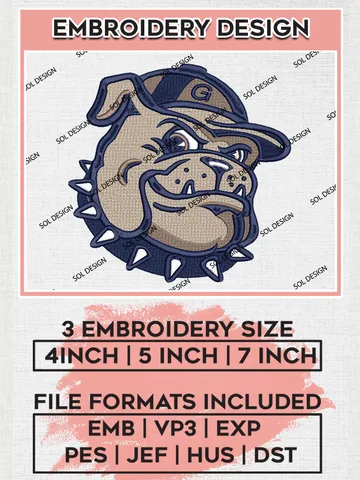 Georgetown Hoyas Mascot Embroidery Designs, NCAA Logo Embroidery Files, NCAA Georgetown Hoyas Logo, NCAA Embroidery Designs, Machine Embroidery Designs, Digital Download $6.99