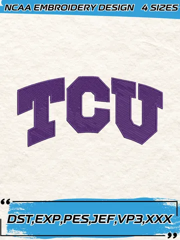 TCU Horned Frogs Embroidery Designs,NCAA Logo Embroidery Design,Machine Embroidery Design File,4 Sizes, Digital Download $4.99