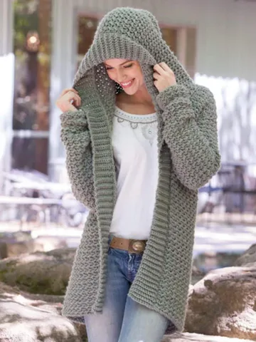CROCHET PATTERN Women cardigan /Instant PDF Download/Crochet Hoodie /Cardigan/ Sweater / Pullover/ Pattern Beginner S - 2XL $6.68