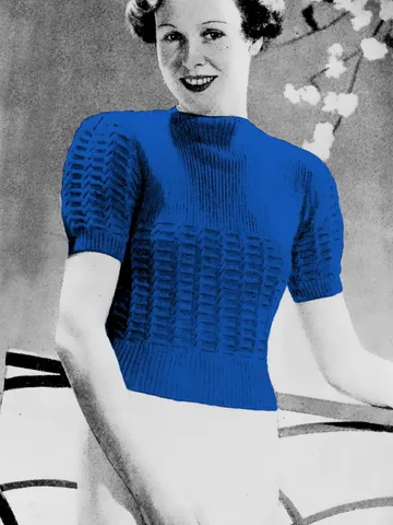 Vintage Knitting Pattern 32 Charming Jumper Women $1.00
