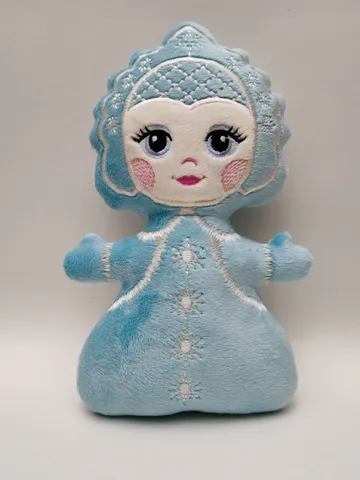ITH Snow maiden toy soft stuffed in the Hoop Digital Design for Machine Embroidery $7.00