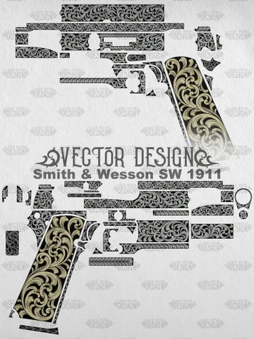 VECTOR DESIGN Smith & Wesson SW 1911 Scrollwork $100.00