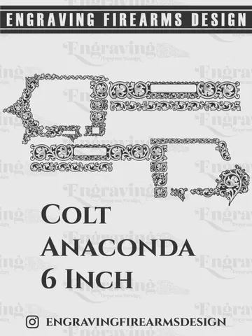 Colt Anaconda 6inch Scroll Design Svg,lasercut,laserengraving,fiberlaser,engravingfiles,laserpattern,engravingdesign,engravingpattern,metalart $39.99