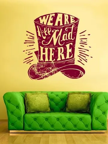 Alice in Wonderland Hat Wall decal Hatters Sticker z1490 $23.99