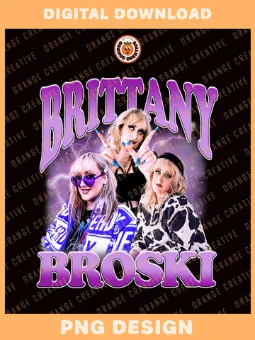 Brit.tany Broski Actor Bootleg T-shirt PNG, 90s Bootleg Template, Graphic Brit.tany Broski PNG Files, Custom Bootleg Movie Tee, Digital Download