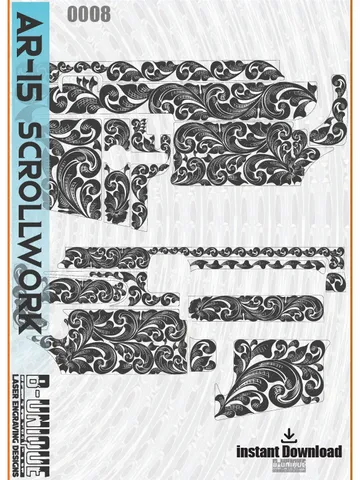 AR-15 Filigree Scrollwork