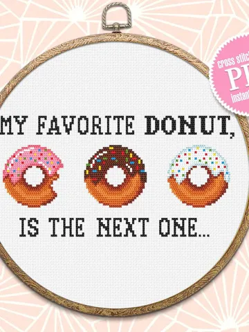 Small food cross stitch pattern download PDF Donuts cross stitch chart, Kitchen beginner stitch, Quick cross stitch quote, Home decor #F8 $3.90