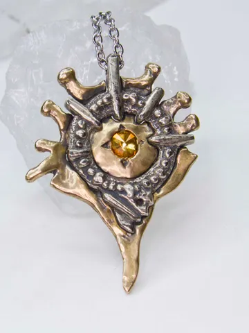Amulet of Hellfire based on the magic of the world of Diablo / Gamer cosplay / diablo jewelry $110.40