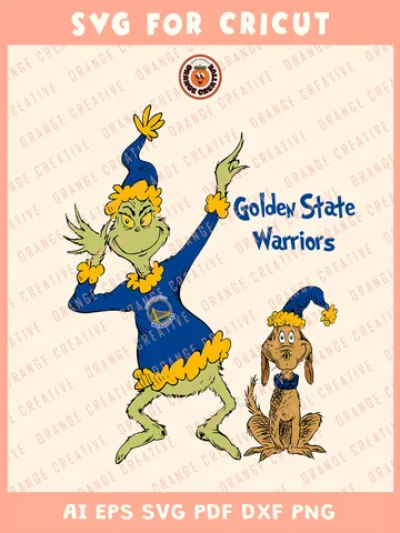 NBA Golden State Warriors x Grinch Svg Files, Grinch Svg Designs, NBA Golden State Warriors Team SVG for cricut, Basketball Team Svg Files for Cricut, Png, Dxf, Digital Download