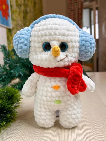 Crochet snowman pattern Amigurumi Christmas toy tutorial Xmas decoration pdf pattern $4.00