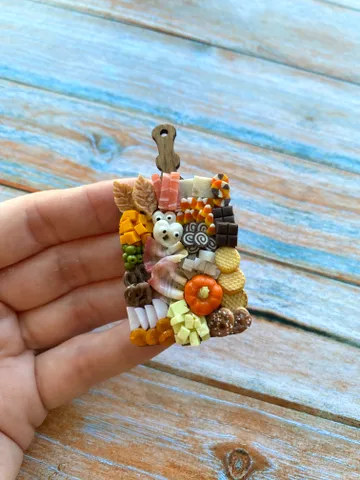 Magnet Miniature Halloween Charcuterie Board with Polymer clay Souvenir $18.00