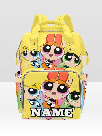 Custom NAME Power Puff Girls Diaper Bag Backpack $59.97