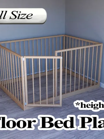 Montessori Floor Bed Plan, Full Size, PDF, DIY $14.95
