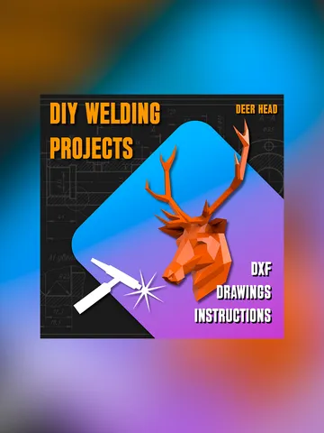 Welding Project Plans Drawings Deer Head (DXF, PDF) $99.00