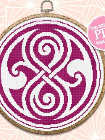 Celtic ornament cross stitch pattern download PDF, Monochrome mandala cross stitch chart, Celtic hourglass cross stitch, DIY Home decor #M21 $4.60