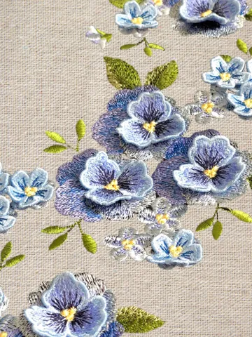 Pansies and Forget-me-nots 3D flowers set machine embroidery designs digital embroidery pattern home and clothing décor embroidery motif 3D $15.01