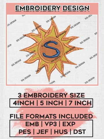 WNBA Connecticut Sun Logo Embroidery Files, WNBA Connecticut Sun Team Embroidery Designs, Basketball Teams, 3 sizes, Machine embroidery designs, Digital Download $6.99