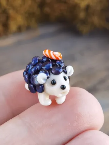 MINIATURE ANIMALS Hedgehog figurine Hedgehog miniature Baby Hedgehog Glass Hedgehog decor Hedgehog gift Tiny Hedgehog Fairy garden animal $20.92