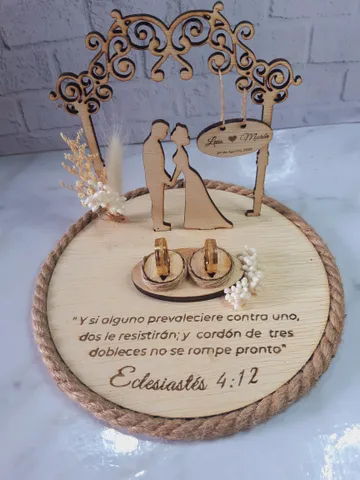 Wedding ring holder Laser processing Laser Cutter Plans Woodworking