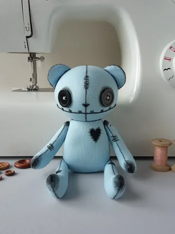Handmade Bear Doll – Blue $63.00