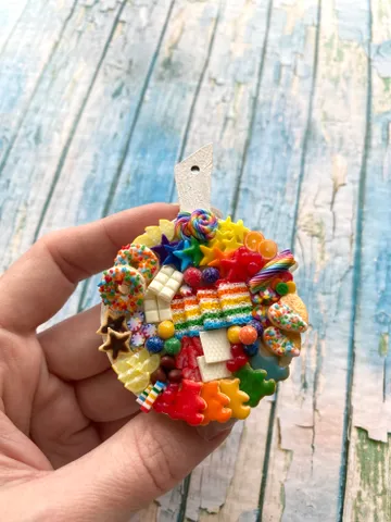 Magnet Miniature Rainbow Charcuterie Board with Polymer clay Souvenir $27.00