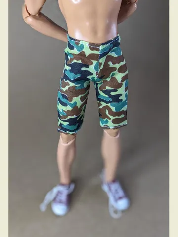 Camo shorts for for 12 inch fashion male dolls $9.00