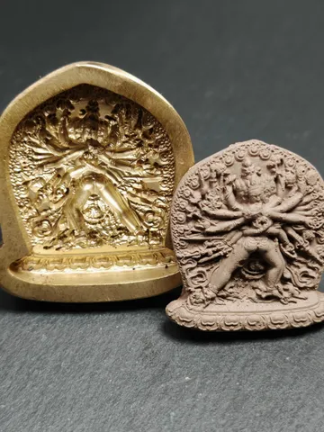 Kalachakra Vajra Tsa Tsa Mold,4.5cm Height Old Version,Gandhanra Unique Tibetan Buddha Tsha Tsha Mould For Making Clay Statue $129.99