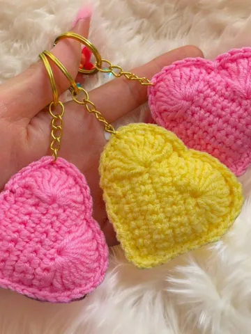 Valentine's Day Crochet Heart Keychain | Cute Amigurumi Heart Pattern | Unique Gift for Her or Couples | Easy Beginner Crochet $4.50