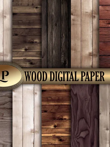 Wood background. Wood digital paper with Brown texture of Natural wooden background. Instant download $4.07