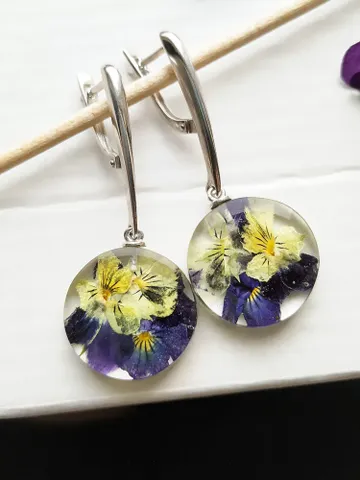 Earrings jewelry Silver rhodium plated 925 assay value $115.00