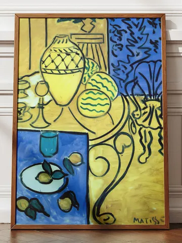 Henri Matisse Print, Yellow Interior Still Life Artwork, Modern Abstract Wall Art, Iconic Matisse Style Home Decor, Instant Download, HMS6 $2.46